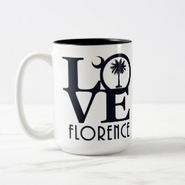 Caneca De Café Em Dois Tons LOVE Florence SC 15oz Coffee Mug