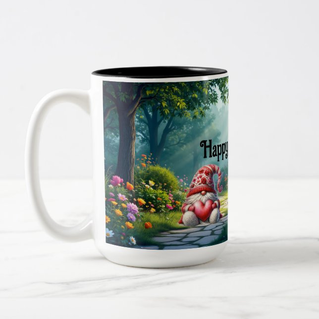Caneca De Café Em Dois Tons Love Gnome Cerâmica (Esquerda)