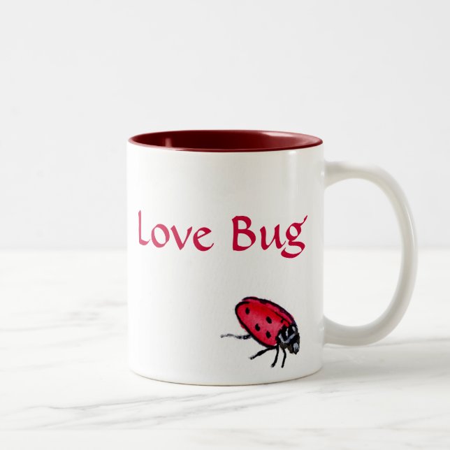 Caneca De Café Em Dois Tons Love Inseto Mug (Direita)