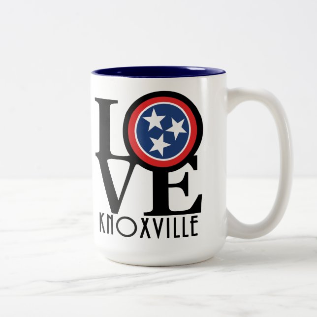 Caneca De Café Em Dois Tons LOVE Knoxville 15oz (Direita)