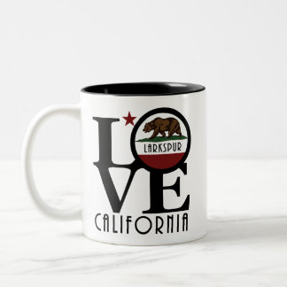 Caneca De Café Em Dois Tons LOVE Larkspur California 11oz