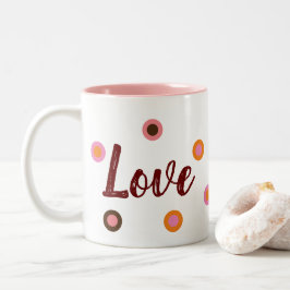 Caneca De Café Em Dois Tons Love, Love