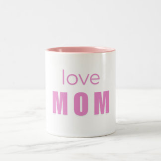 Caneca De Café Em Dois Tons Love Mom Mug – Sweet Gift for Mother’s Day
