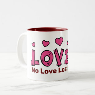 Caneca De Café Em Dois Tons LOVE Mugs