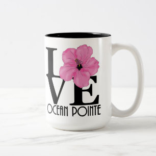 Caneca De Café Em Dois Tons LOVE Ocean Pointe Hawaii 15oz