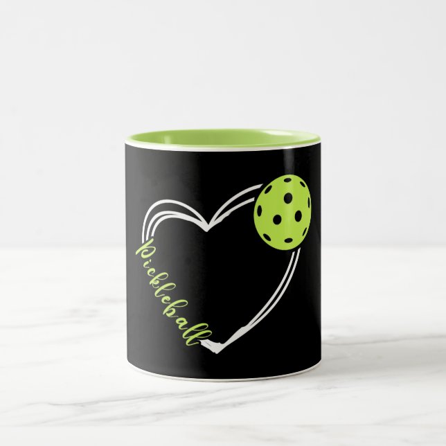 Caneca De Café Em Dois Tons Love Pickleball Women (Centro)