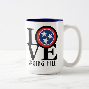 Caneca De Café Em Dois Tons LOVE Primavera Hill 15oz