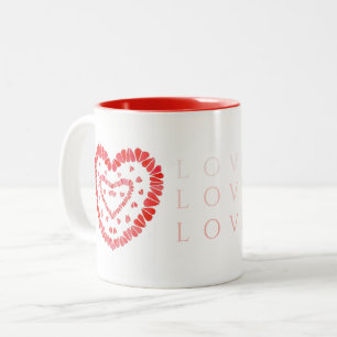 Caneca De Café Em Dois Tons LOVE Red Two-Tone Mug