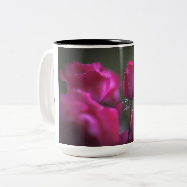 Caneca De Café Em Dois Tons Love Roses (Frente Esquerda)