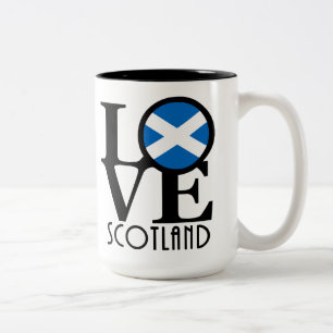 Caneca De Café Em Dois Tons LOVE Scotland 15oz