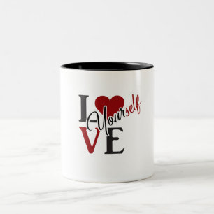 Caneca De Café Em Dois Tons Love Square T-Shirt