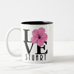Caneca De Café Em Dois Tons LOVE Stuart Florida 11oz