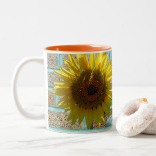 Caneca De Café Em Dois Tons Love Sunflower Mug