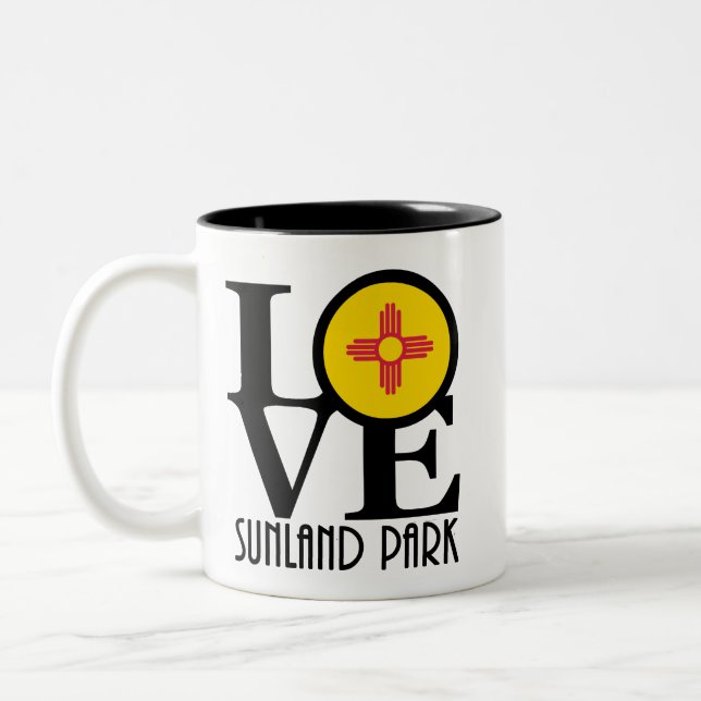 Caneca De Café Em Dois Tons LOVE Sunland Park 11oz (Esquerda)