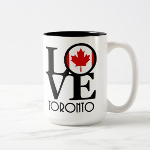 Caneca De Café Em Dois Tons LOVE Toronto 15oz
