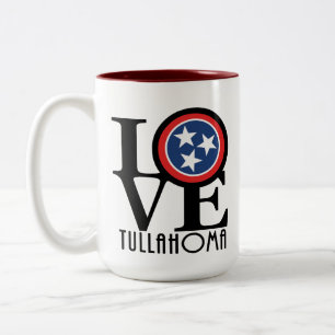 Caneca De Café Em Dois Tons LOVE TulOklahoma Tennessee 15oz