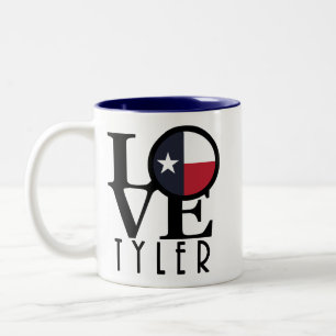 Caneca De Café Em Dois Tons LOVE Tyler Texas 11oz