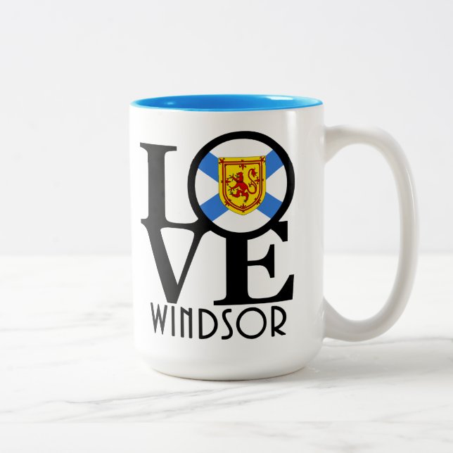 Caneca De Café Em Dois Tons LOVE Windsor NS 15oz (Direita)