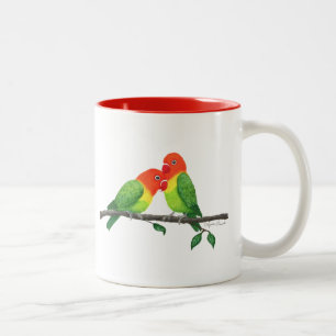 Caneca De Café Em Dois Tons Lovebird Inspirational Mug, 11 oz