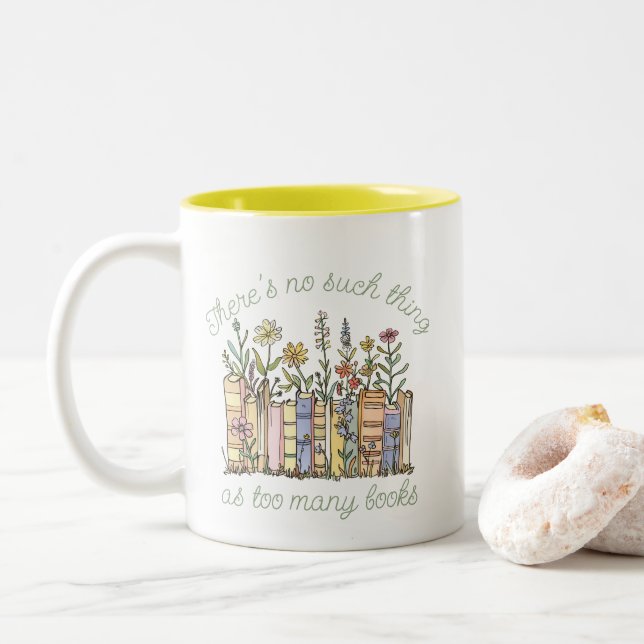 Caneca De Café Em Dois Tons Lover Wildflower Clube dos Livros Modernos (Com Donut)