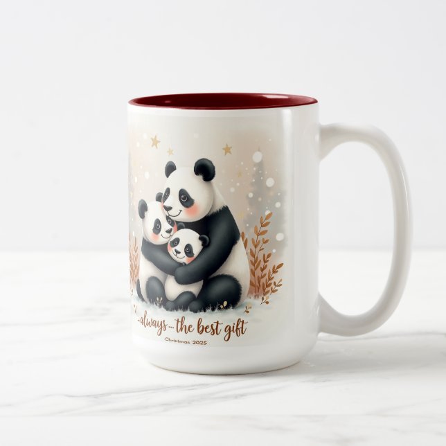 Caneca De Café Em Dois Tons Loving Christmas Mom Mug (Direita)