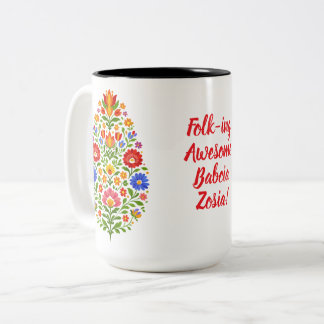 Caneca De Café Em Dois Tons Lowicz Bloom Crest