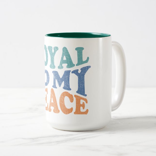 Caneca De Café Em Dois Tons Loyal to My Peace Mugs & Cups (Frente Esquerda)