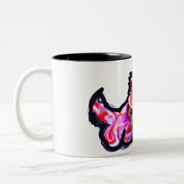 Caneca De Café Em Dois Tons Lua de luz de lobo