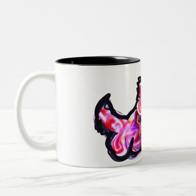 Caneca De Café Em Dois Tons Lua de luz de lobo  (Esquerda)