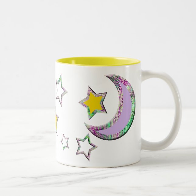 Caneca De Café Em Dois Tons Lua & estrelas crescentes #3 (Direita)