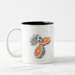 Caneca De Café Em Dois Tons Lua Laranja