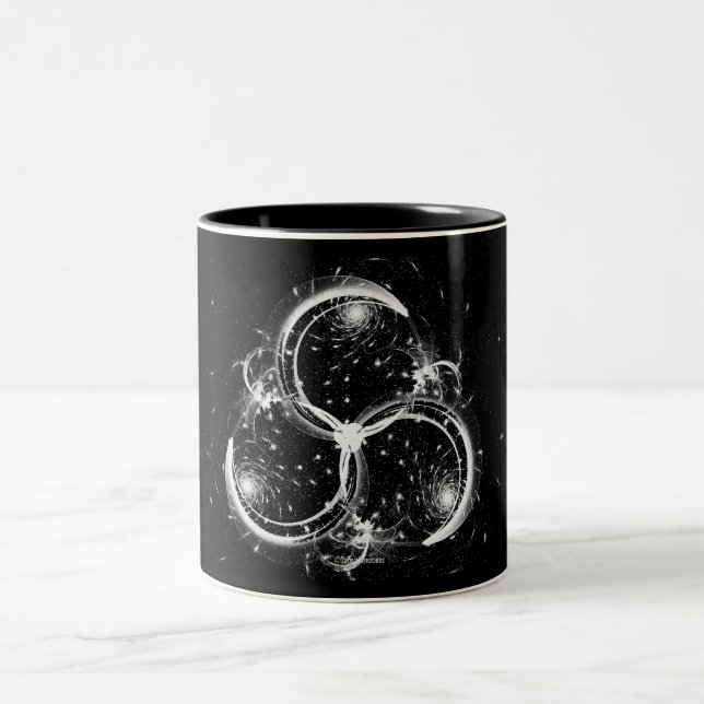 Caneca De Café Em Dois Tons Luas crescentes triplas (Centro)