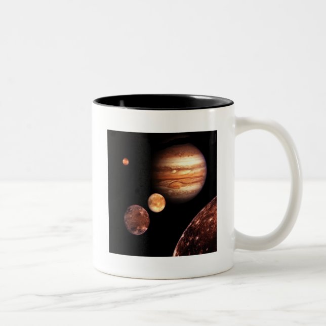 Caneca De Café Em Dois Tons Luas galileus astronomia de Jupiter & presentes da (Direita)