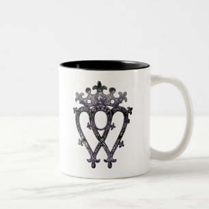 Caneca De Café Em Dois Tons Luckenbooth, símbolo escocês do amor da herança