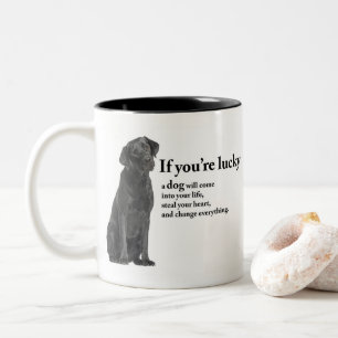 Caneca De Café Em Dois Tons Lucky Black Lab