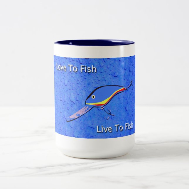Caneca De Café Em Dois Tons Lucky Fisheries Lure (Centro)