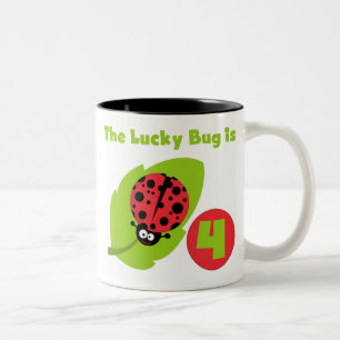 Caneca De Café Em Dois Tons Lucky Inseto 4º t-shirts e presentes