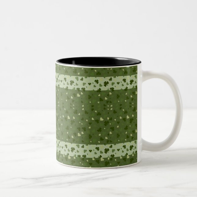 Caneca De Café Em Dois Tons Lucky Shamrock Coffee Mug (Direita)