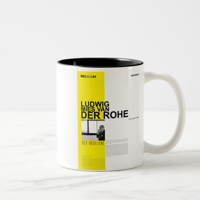 Caneca De Café Em Dois Tons Ludwig Mies Van Der Rohe (Direita)