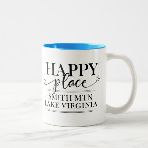 Caneca De Café Em Dois Tons Lugar feliz do lago mountain de Smith