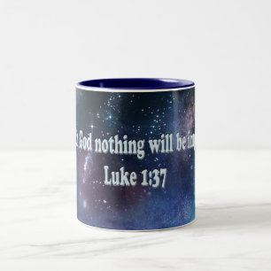 Caneca De Café Em Dois Tons Luke 1:37