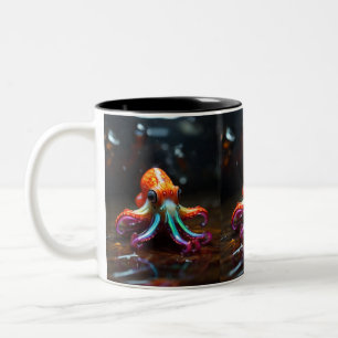 Caneca De Café Em Dois Tons lulas sumptuosas