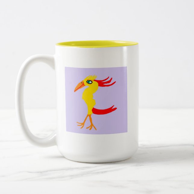 Caneca De Café Em Dois Tons Lumilla A Galinha Arrogante 🐓  (Esquerda)