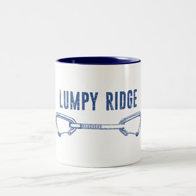 Caneca De Café Em Dois Tons Lumpy Ridge Rock Climbing Quickdraw (Centro)