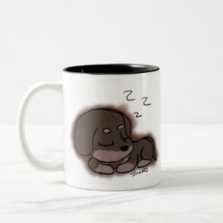 Caneca De Café Em Dois Tons Luna Dormindo