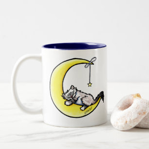 Caneca De Café Em Dois Tons Lunar Love Ragdoll Cat.