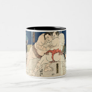 Caneca De Café Em Dois Tons Luta de Sumo 1860