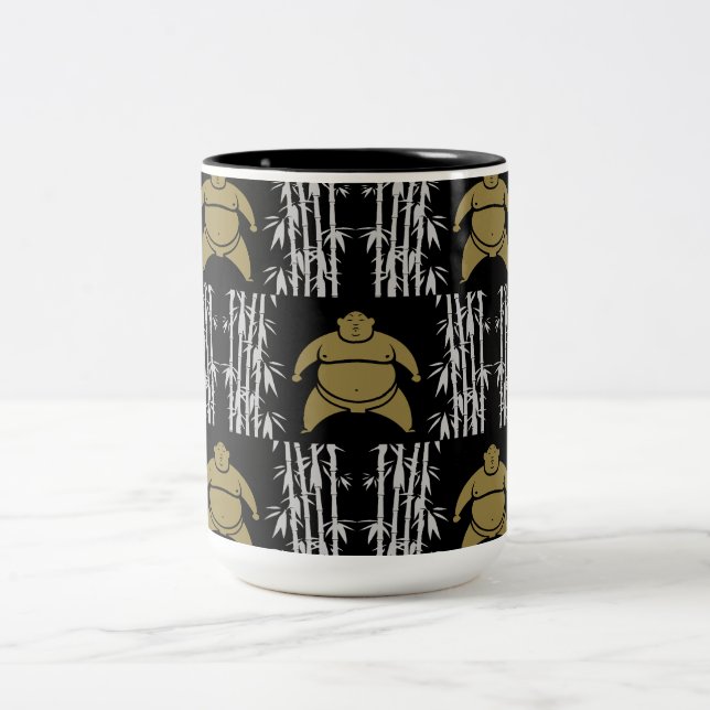 Caneca De Café Em Dois Tons lutador de sumô (Centro)