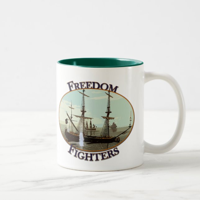 Caneca De Café Em Dois Tons Lutadores da liberdade (Direita)