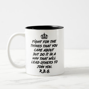 Caneca De Café Em Dois Tons Lute Pelas Coisas Que Você Importa Mas Faça